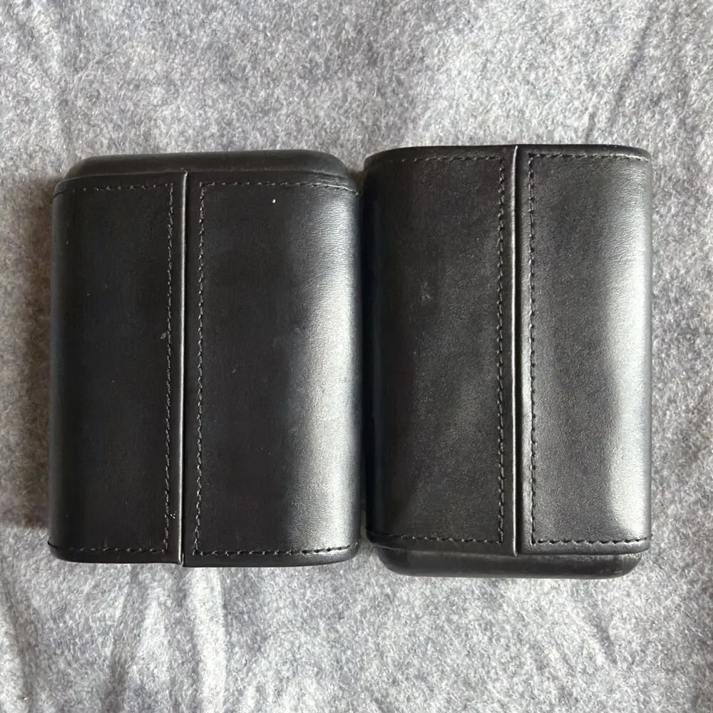 Vintage  Genuine  Leather Cigar Case Holder for 3 Cigars, Spain Made   7981/17